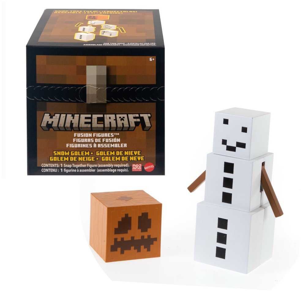 NEW Minecraft Fusion Figures Snow Golem Snap Together Figure